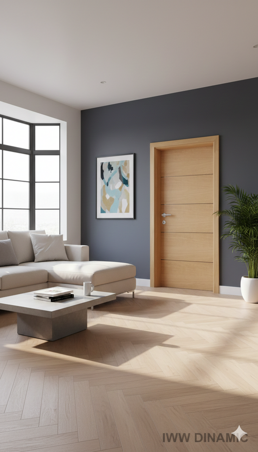 Innentüren Furnier Eiche mit Nussbaum-Linien F-4