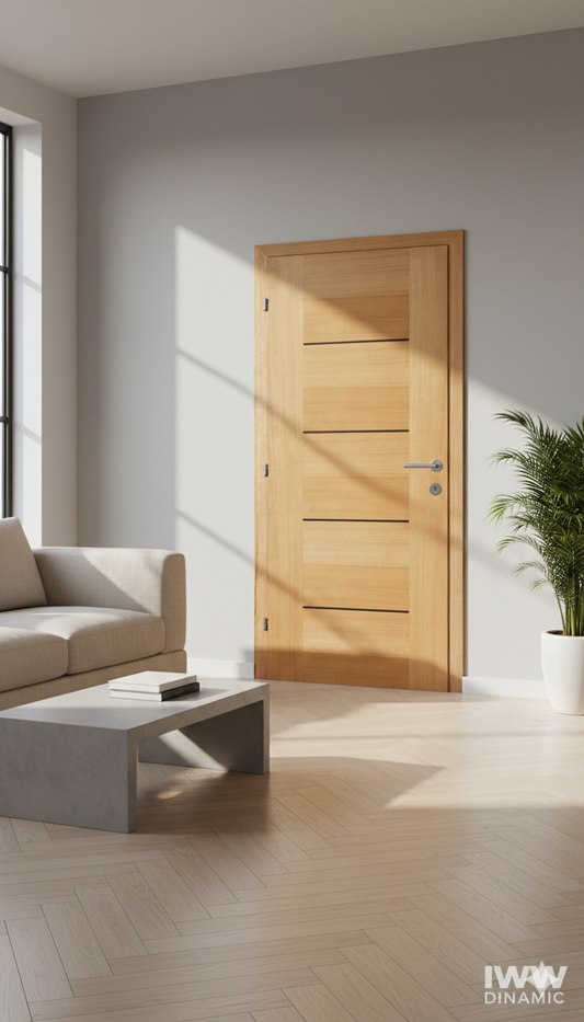 Innentüren H Furnier Eiche – Nussbaum Linien F-3