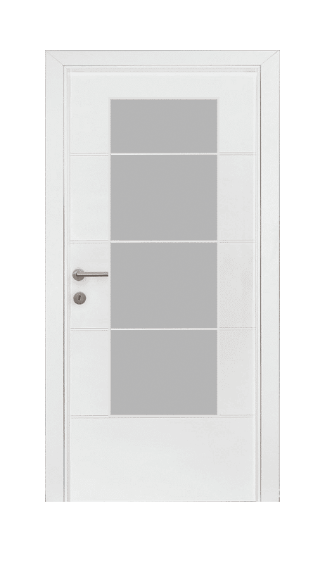Sandgestrahltes Glas mit durchsichtigen Linien
